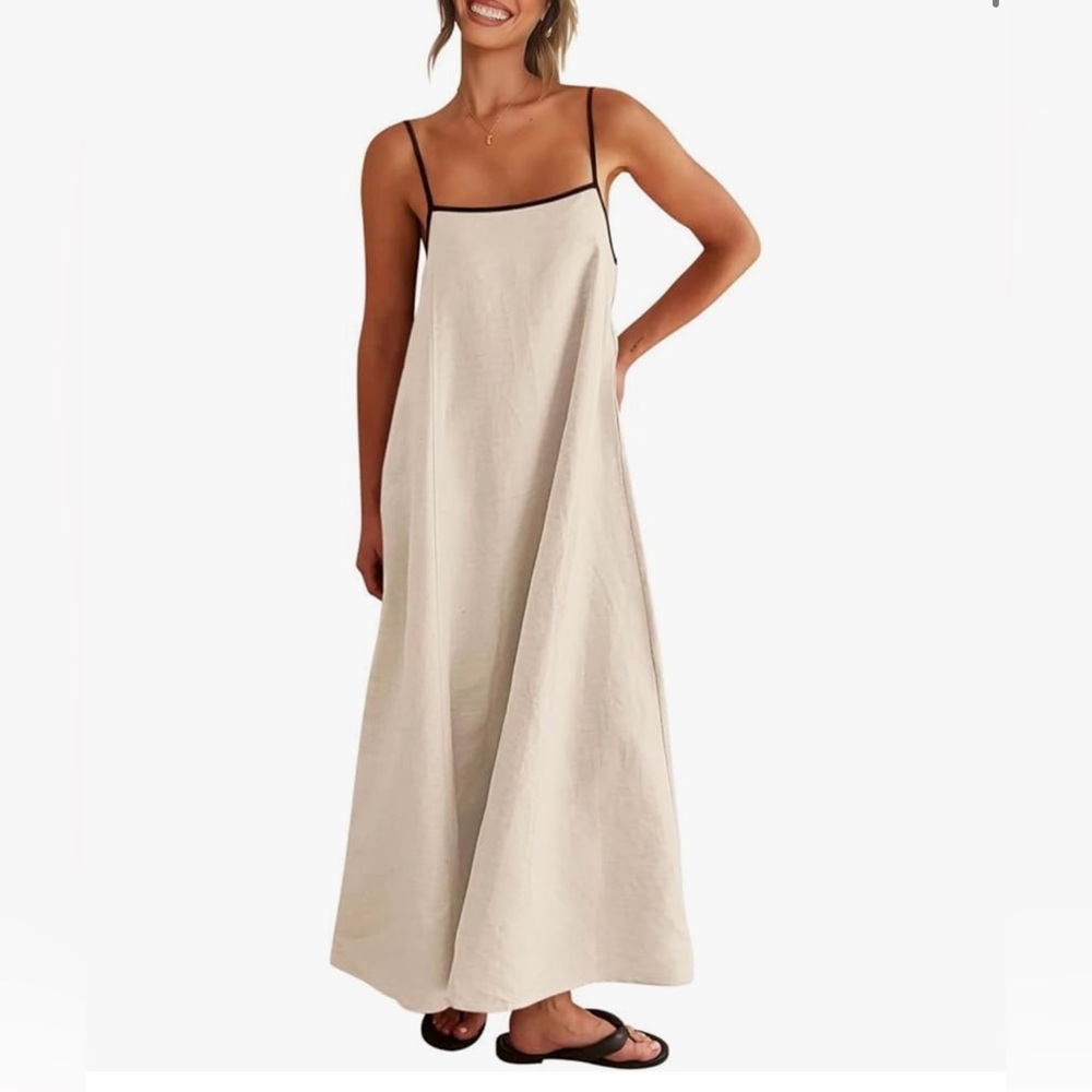 Sun Dresses Spaghetti Strap Casual Flowy Maxi Dresses